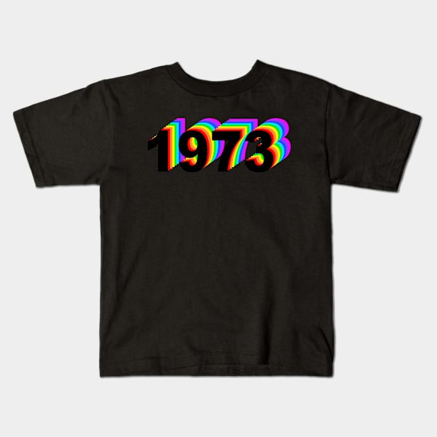 1973 Rainbow Style Volume 3D effect Kids T-Shirt by Vladimir Zevenckih